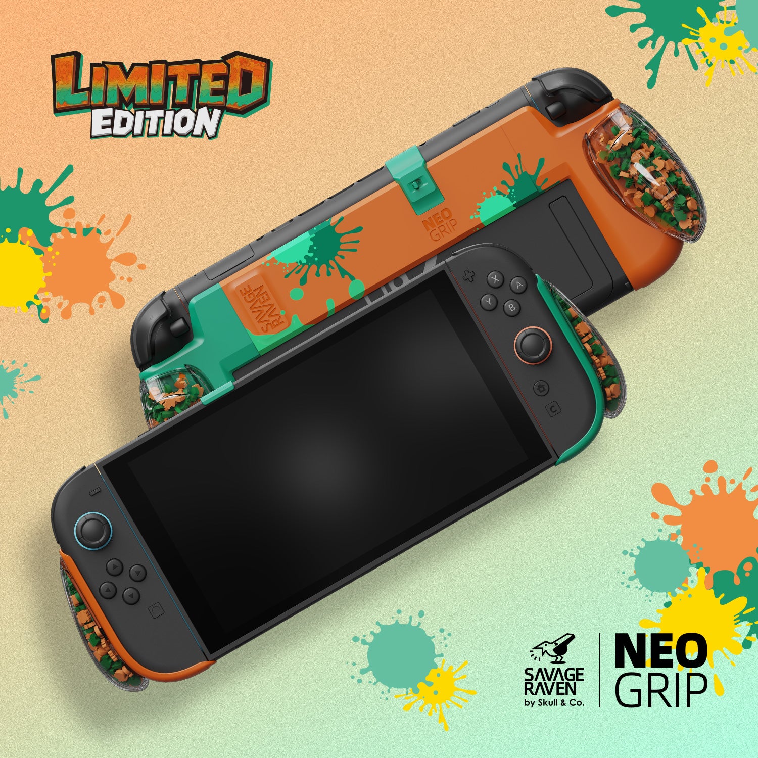 Nintendo Switch RT-223447 Savage Raven by Skull & Co.NeoGrip: An Ergonomic Grip for Nintendo Swi
