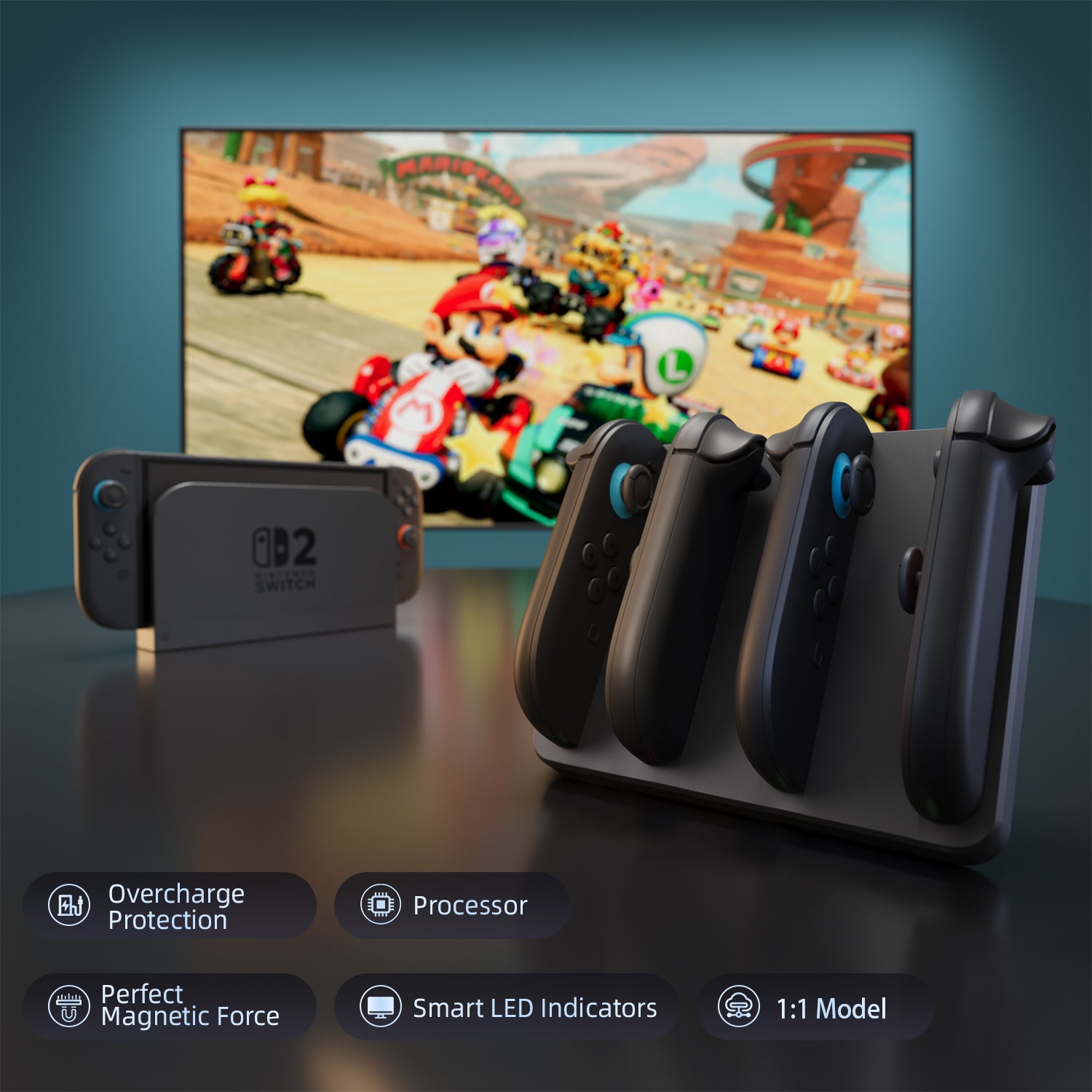 Savage Raven by Skull & Co. Joy-Con Charging Dock for Nintendo SWITCH2