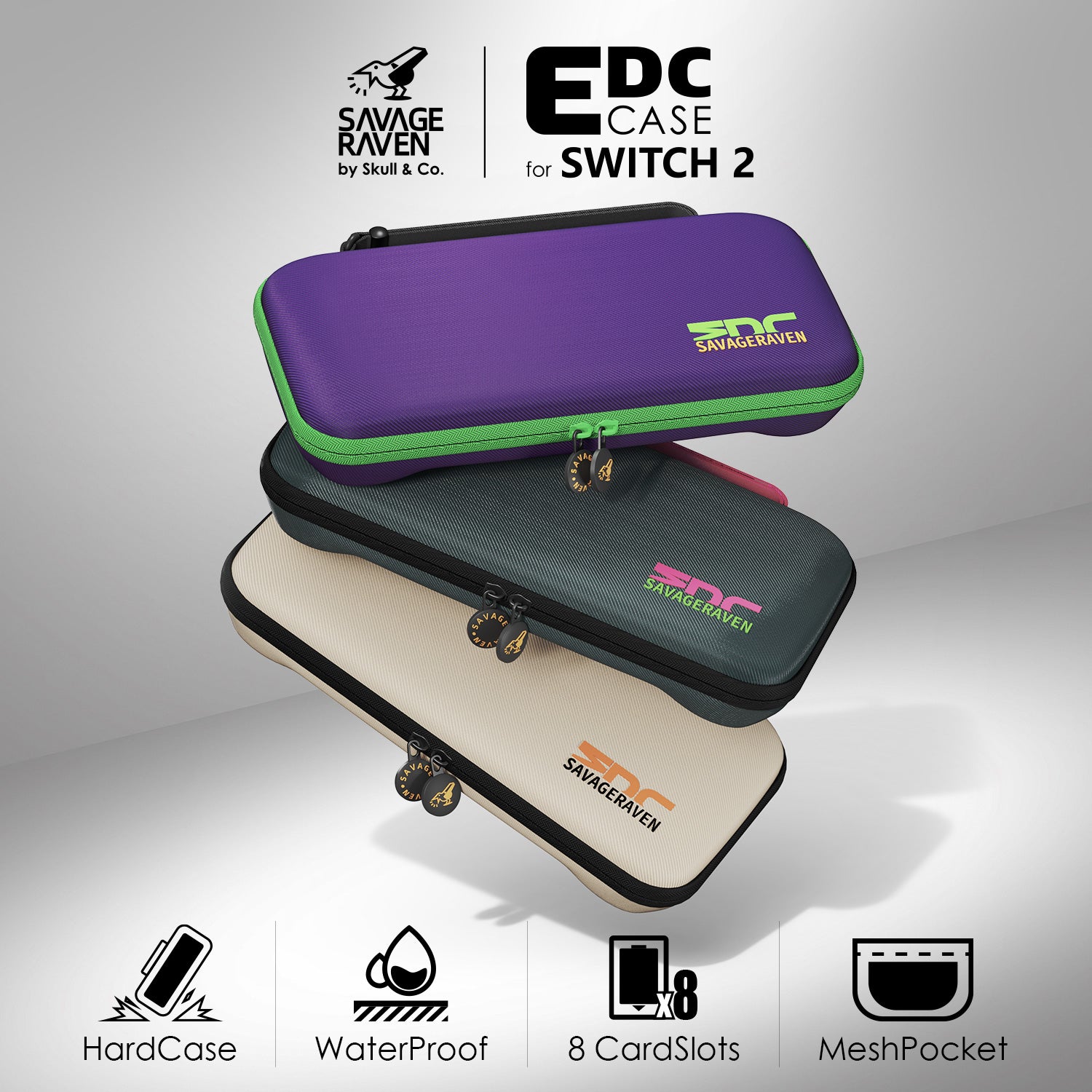 Savage Raven by Skull & Co. EDC Carrying Case for Nintendo Switch 2