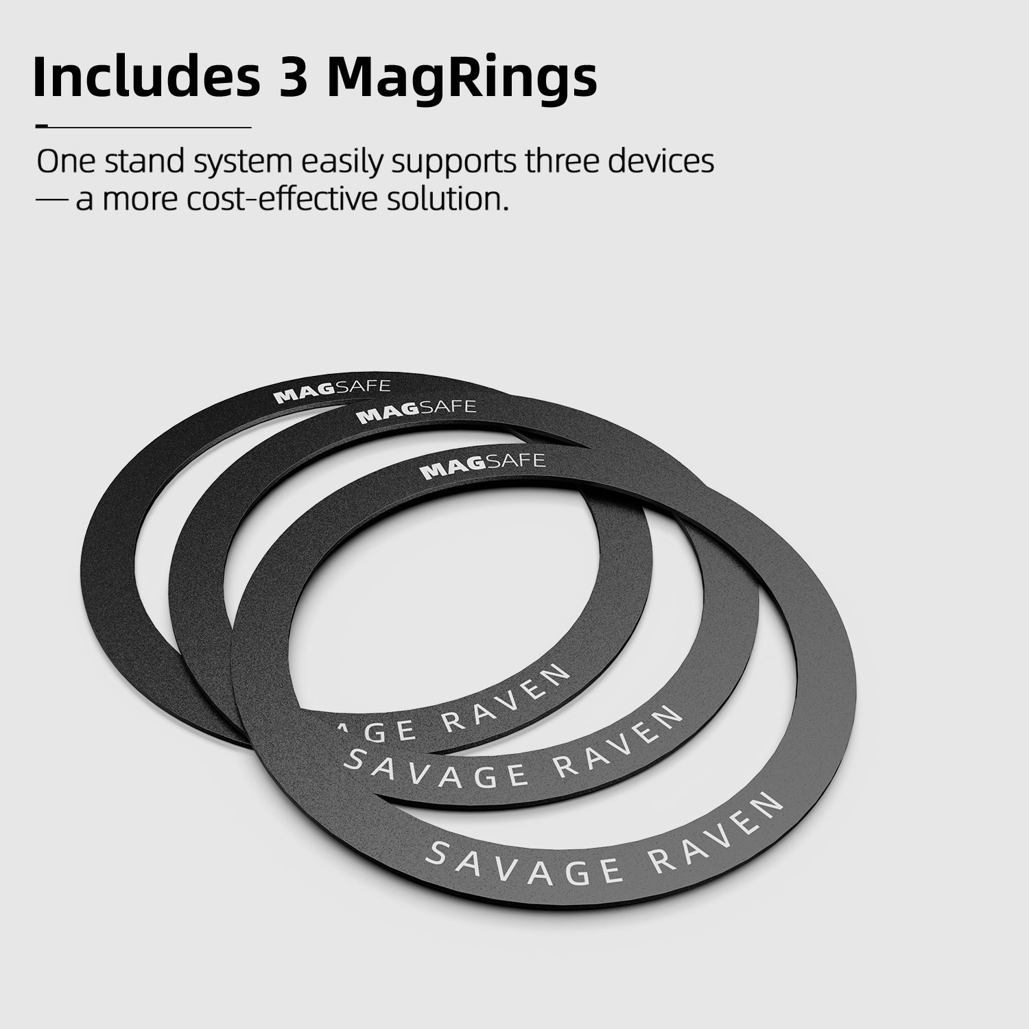 Savage Raven by Skull & Co. – MagStand Magnetic Ultra-Thin Ring Stand